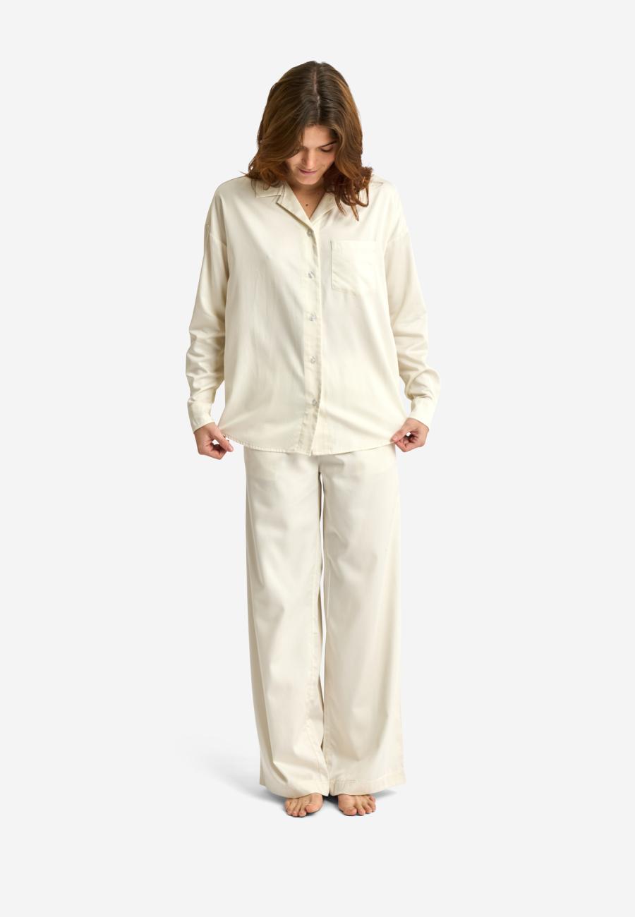Pyjamahosen, Satin | Bambusviskose | Ivory -JBS of Denmark Women