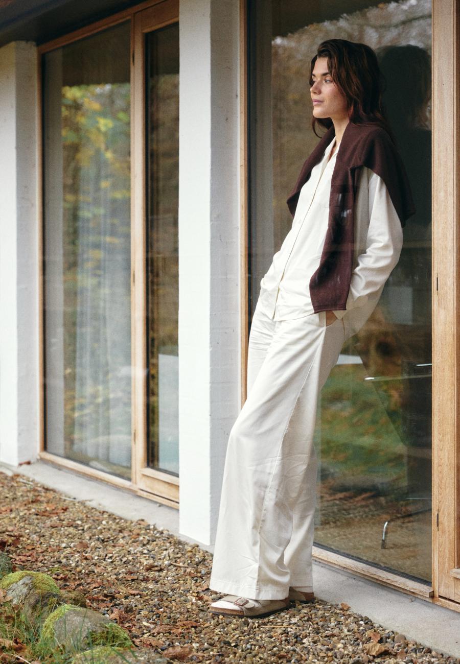 Pyjamahosen, Satin | Bambusviskose | Ivory -JBS of Denmark Women
