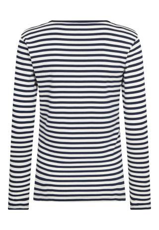 Langarm-Shirt, Ripp | Bambusviskose | Navy gestreift -JBS of Denmark Women