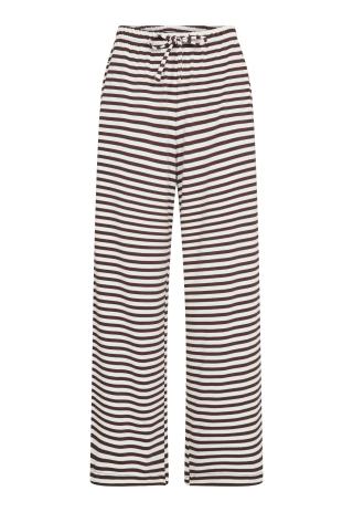 Loungehose, Ripp | Bambusviskose | Braun gestreift -JBS of Denmark Women