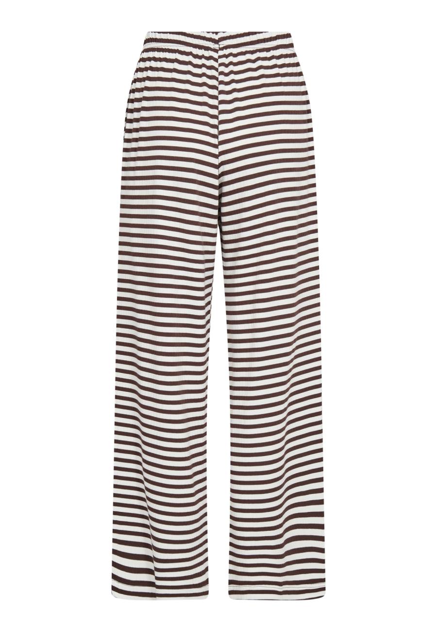 Loungehose, Ripp | Bambusviskose | Braun gestreift -JBS of Denmark Women