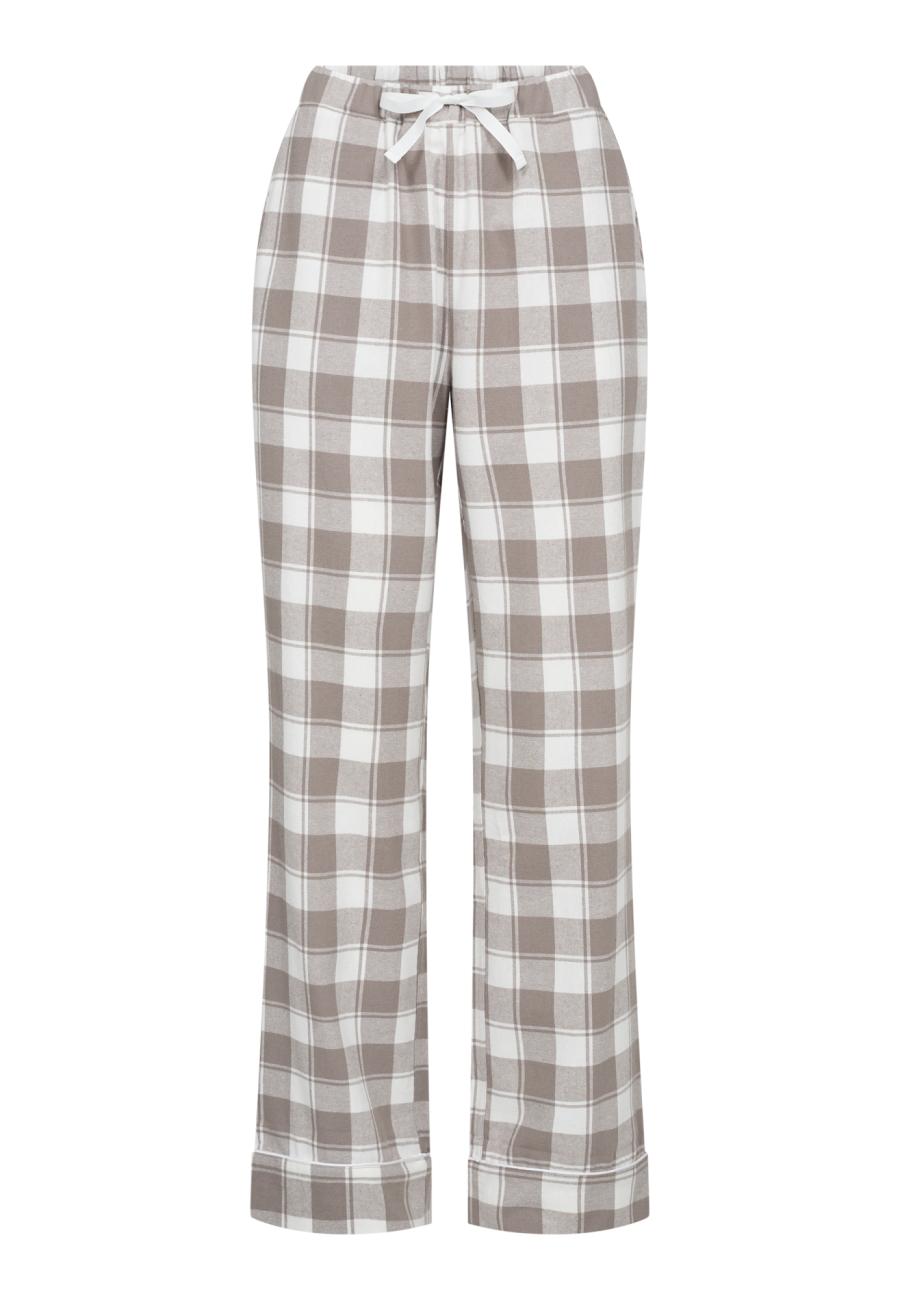 Pyjamahosen | 100 % Biobaumwolle | Braun kariert -JBS of Denmark Women