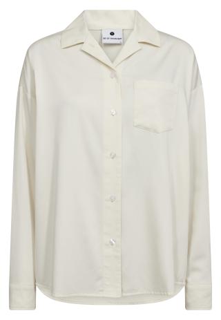 Pyjamashirt, Satin, Bambusviskose, Ivory