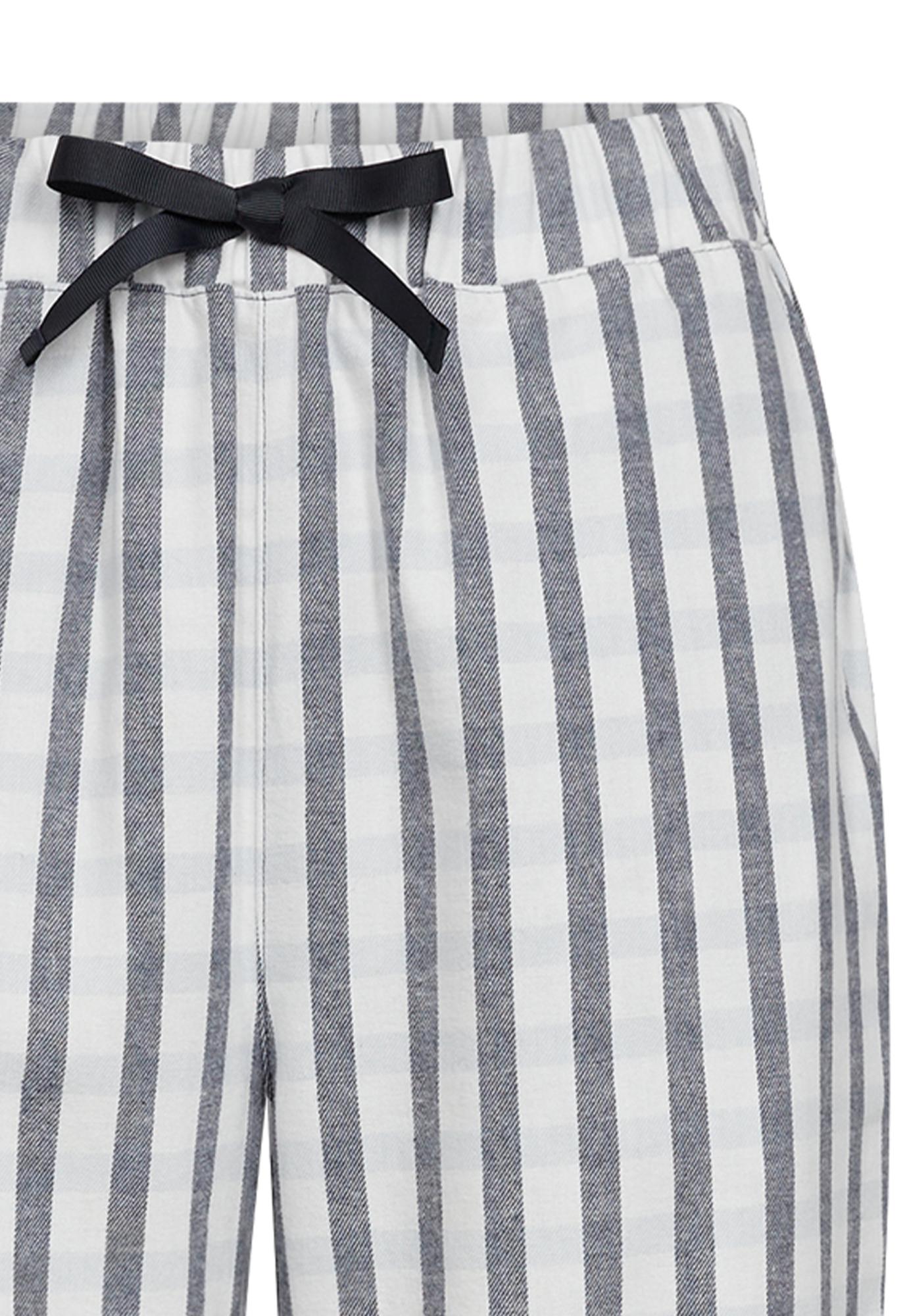 Pyjamahose, Flanell, 100% Bio-Baumwolle, grau kariert
