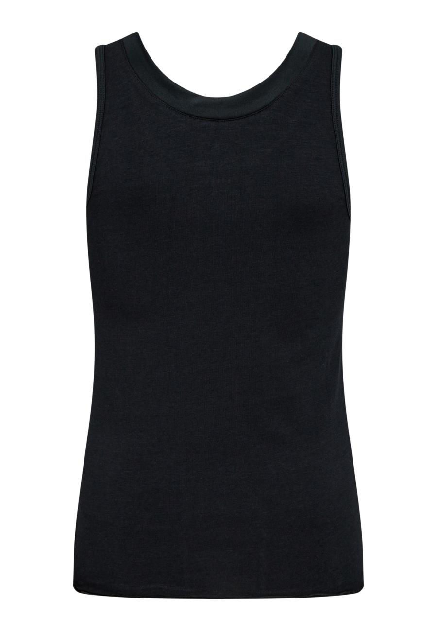 Tanktop, Bio-Bambusviskose, Schwarz