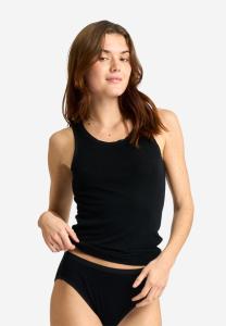 Tanktop, 100% Bio-Wolle, Schwarz