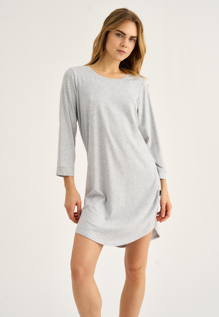 Big Shirt, Langarm, Bambusviskose, Grau