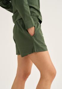 Pyjamashorts, Seersucker | Bambus-Viskose | grün -JBS of Denmark Women